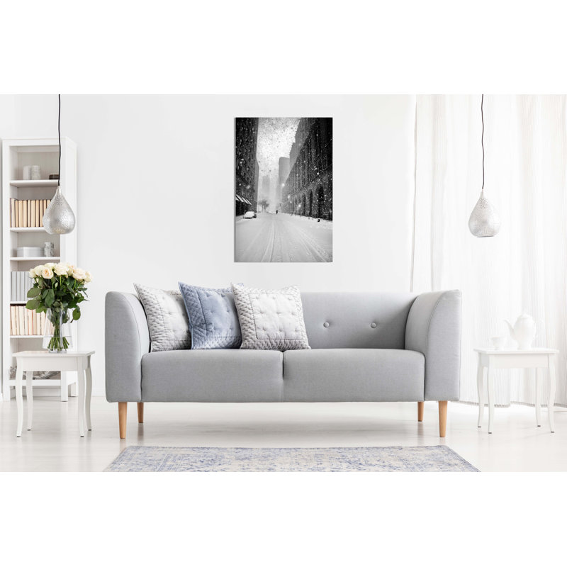 New York Street In Snow Blizzard - Wrapped Canvas Art Prints, 31cm H x 20cm W