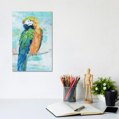 Island Parrot II by Sally Swatland - Wrapped Canvas Painting