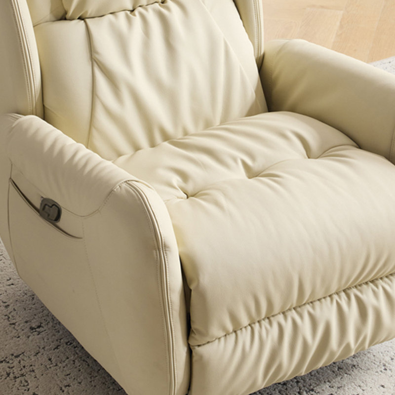 Chaise de loisir en cuir naturel écologique, Beige