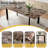 78.7 In. Rectangular Extendable Modern Dining Table For 6-8 With Black Metal Legs