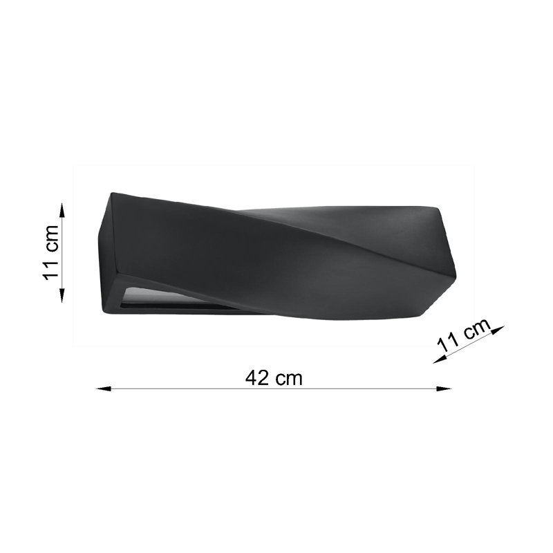 Robeson Ceramic Flush Mounted Sconce, Black