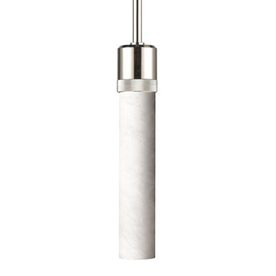 Luminaire suspendu cylindrique 3 "E26 3", albâtre espagnol 12 "