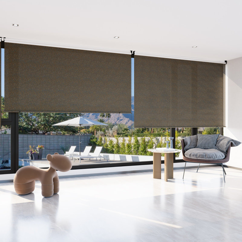 Pare-soleil d'extérieur avec protection UV, Brun, 10' H x 10' W