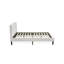 Base de lit plateforme Nolan - Tête et pied de lit rembourrés en tissu de velours blanc capitonné, pieds noirs, grand-810875241-825382042