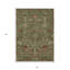 Tapis extérieur lavable floral 5 pi x 8 pi vert brun et rouge