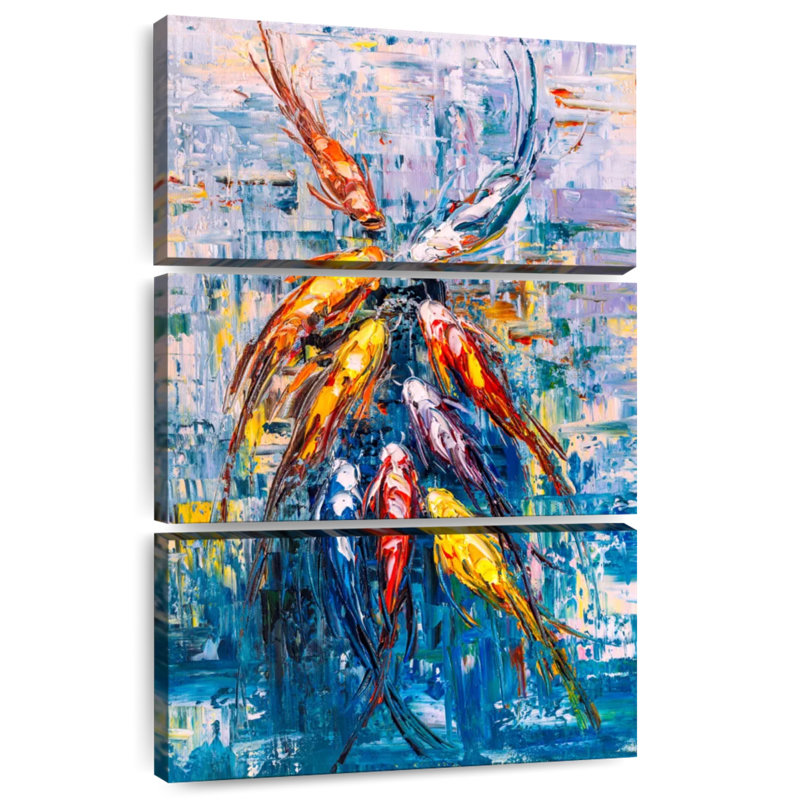 Brampt Abstract Koi Fish, 38" H x 24" W