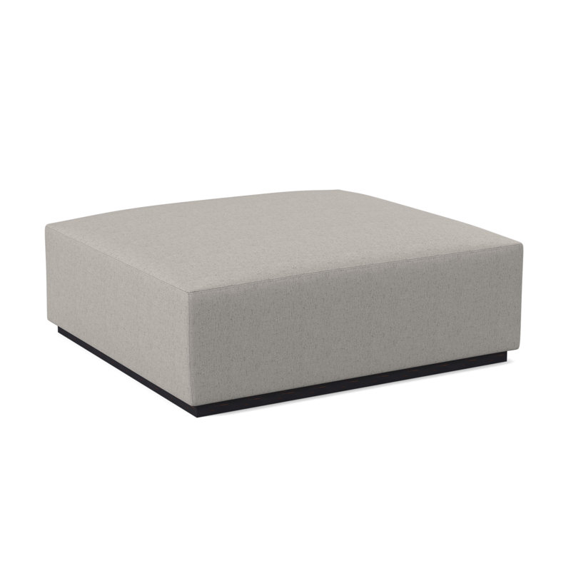 Club Upholstered Ottoman, Vintage Ebony, Libby Linen