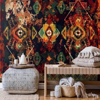 Tribal Dreamscape: géométrie audacieuse et tons de terre
