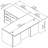 Office 500 Collection Modular L-Shaped Executive Desk-737407100