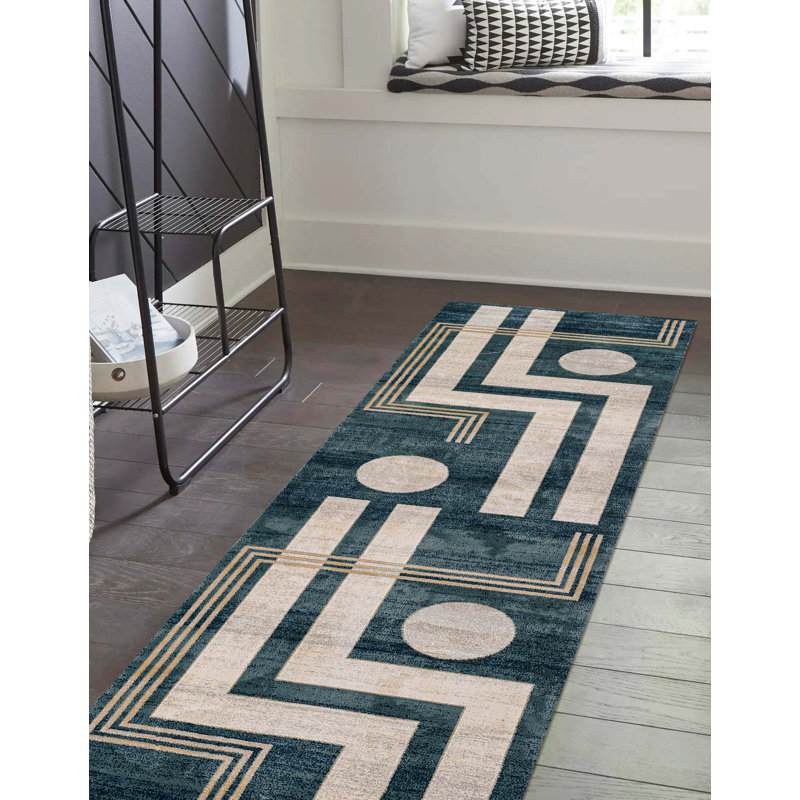 Goudy Blue Rug, Runner 2'2" x 7'7"
