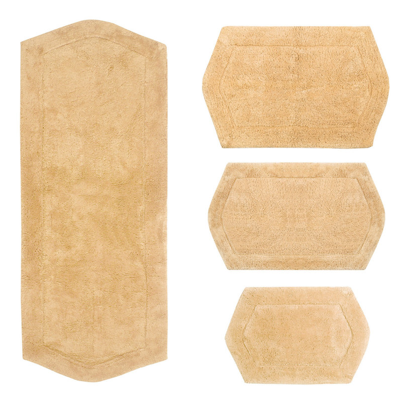 Tapis pour salle de bain Morissette, Jaune