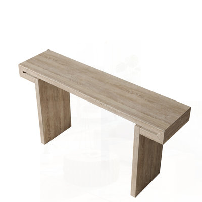 Rustic Farmhouse Console Table, Distressed Wood Finish Entryway Sofa Side Table For Living Room And Hallway, Natural Wood