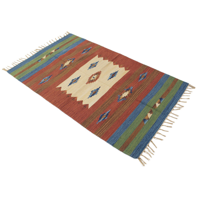Cruthers Southwestern Flatweave Area Rug, Rectangle 90 x 150cm