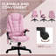 Chaise de bureau de massage vibrante à 6 points HOMcom-1391997033