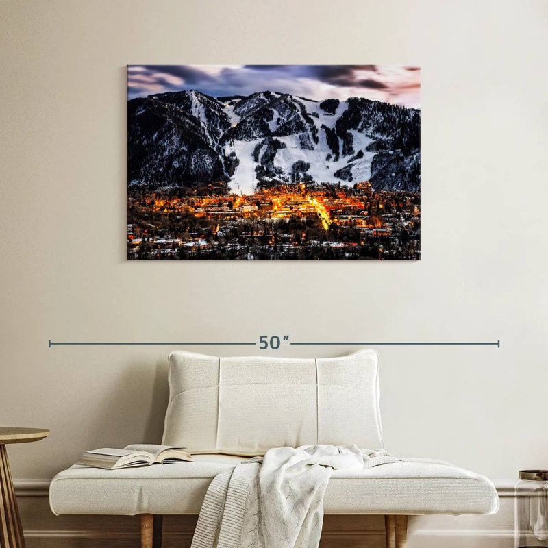 Park City Ski Slopes, reproduction sur toile, H 26 po x l 39 po x P 1,25 po