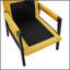 Fauteuil d'appoint rembourré en chenille de style Mid-Century, alliant confort, style et durabilité pour tout espace de vie.-1835776090