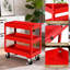 Chariot utilitaire à 3 niveaux avec roulettes, chariot à outils roulant en acier pour garage atelier, capacité de 330 lb