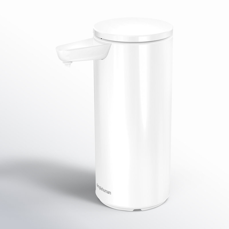 simplehuman 9 oz. Touch-Free Rechargeable Sensor Liquid Soap Pump Dispenser, White