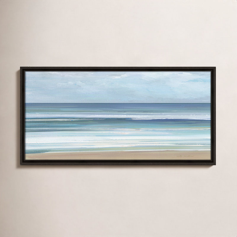 «Gentle Waves I» par Sally Swatland, Espresso, H 13,5 po x l 25,5 po
