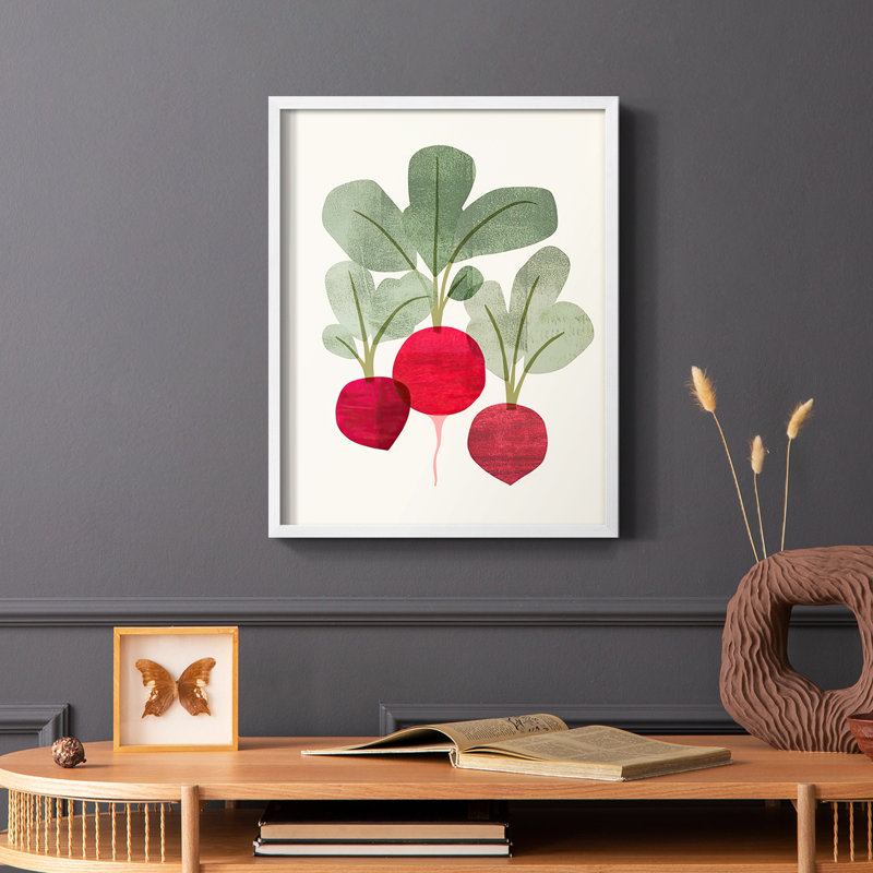 «Organic Veg I», reproduction encadrée - bois massif, H 28 po x l 22 po, Cadre simple blanc
