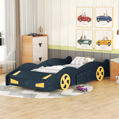 Lit plateforme avec roulettes et rangement Race