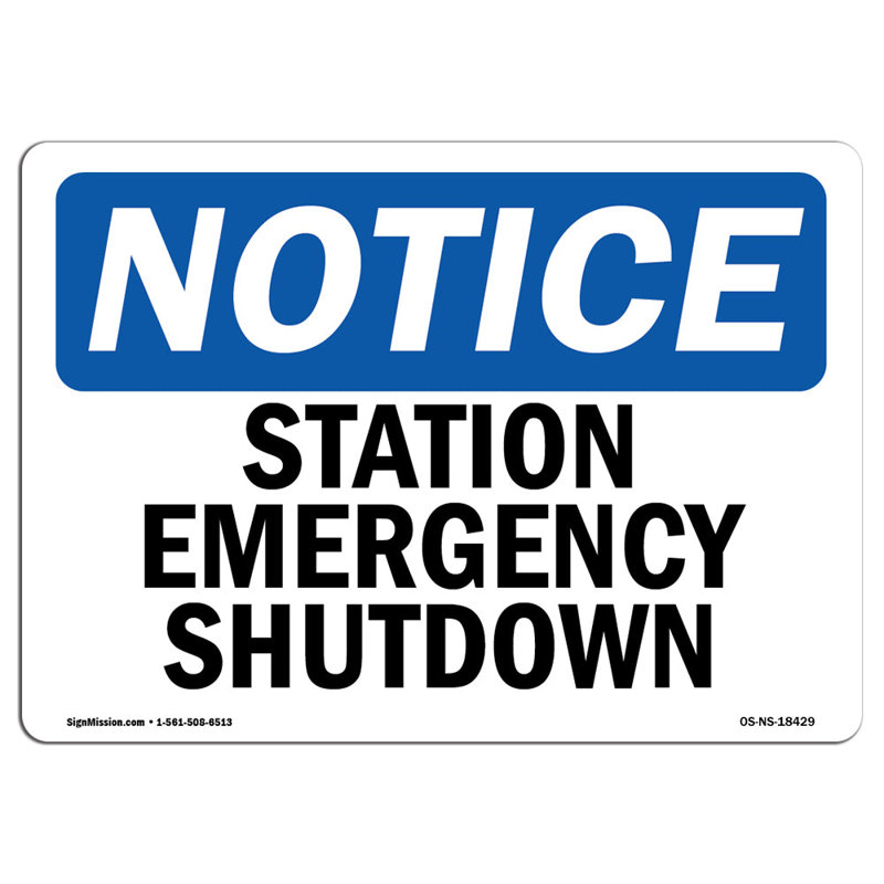 Station Emergency Shutdown Sign