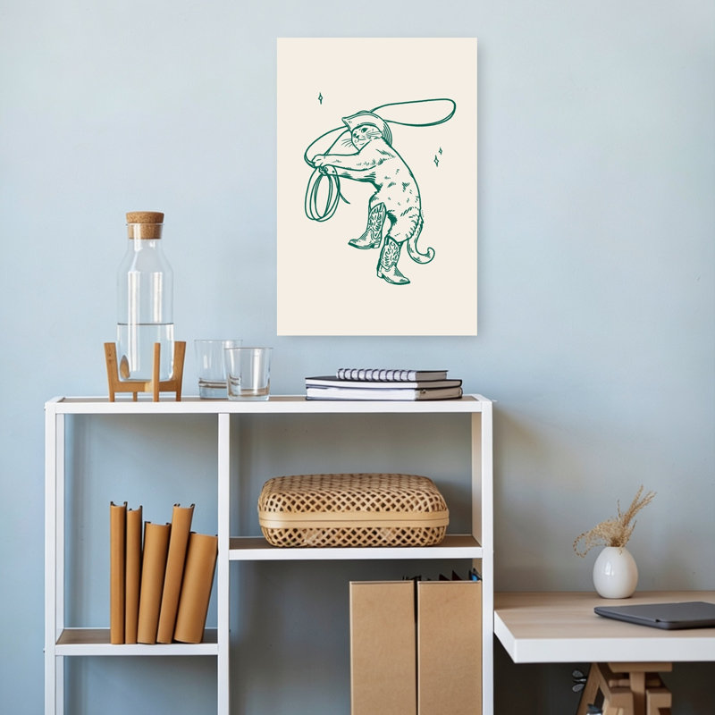 1 Piece Wrapped Canvas Wall Art, 45.72cm H x 30.48cm W, Green/Beige