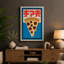 Pizza and Characters Retro - Wrapped Canvas-2057144962-2057144986