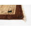Tapis brun foncé en laine noué à la main de conception unique 9 pi 9 po x 14 pi 11 po New Age