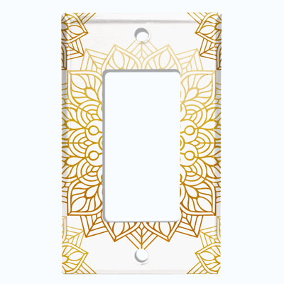 Patterned 1 - Gang Toggle Light Switch Standard Wall Plate