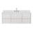   Setsuko 61 Inch Wall-Mounted Single Rectangle Sink Bathroom Vanity with Pure White Quartz Countertop 1.5 Inch in Warm White-590156722-590156735