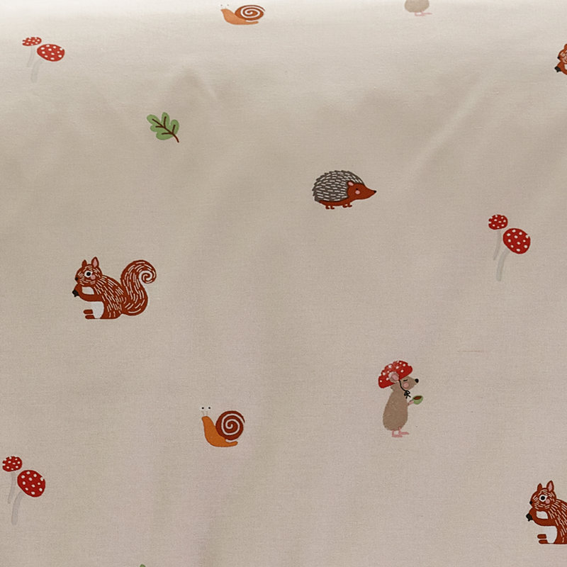 Fox and Woodland Friends Fitted Sheet, Double (4'6)
