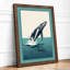 Breaching Whale Coastal - Framed Print-871829940-871829941