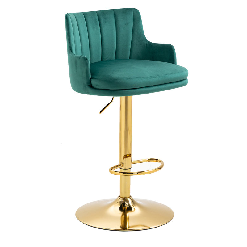 Tabouret pivotant à hauteur réglable, Émeraude