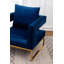 Fauteuil d'appoint contemporain rembourré, bleu-149088790
