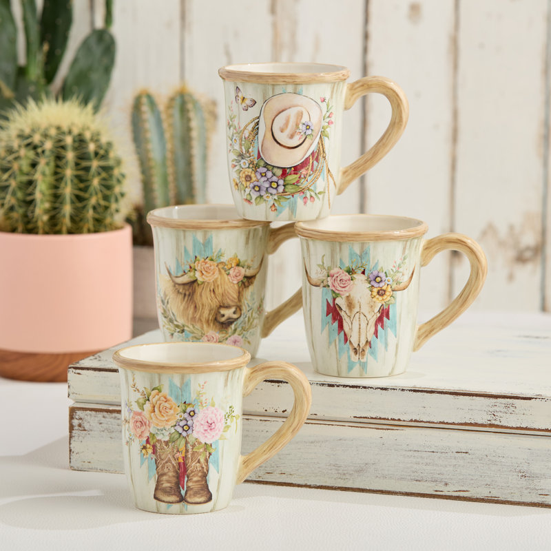 Rosewood Set of 4 Mug 14 oz. 4 asst.