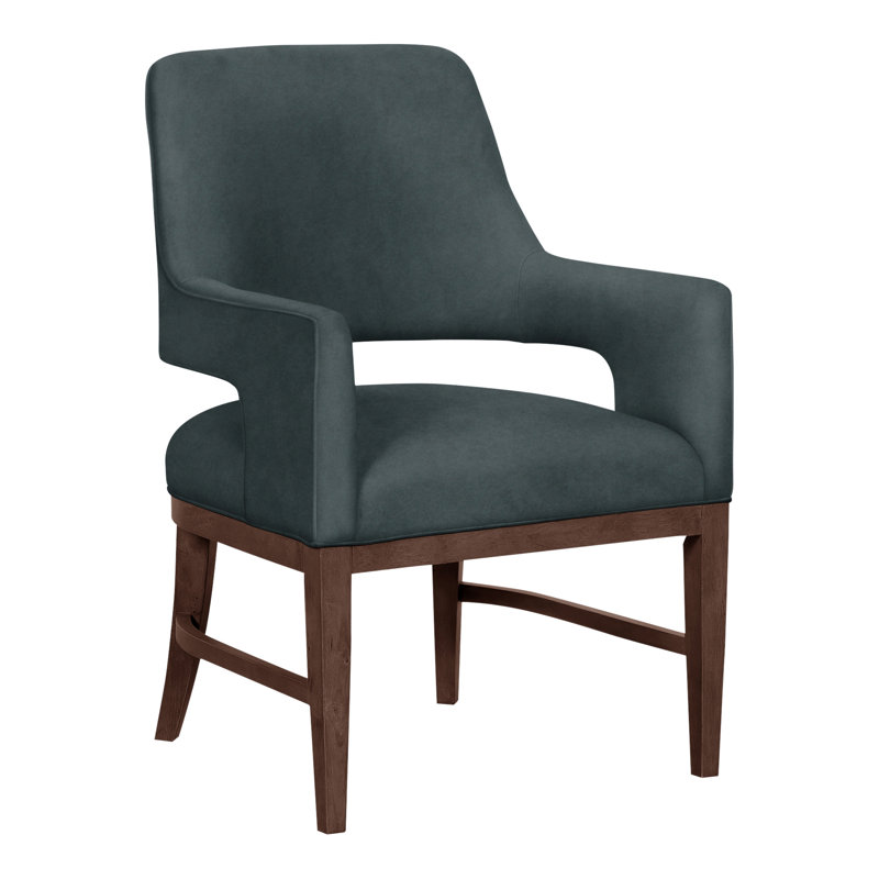 Josie Grande Upholstered Arm Chair, Parchment (8794 70), Walnut