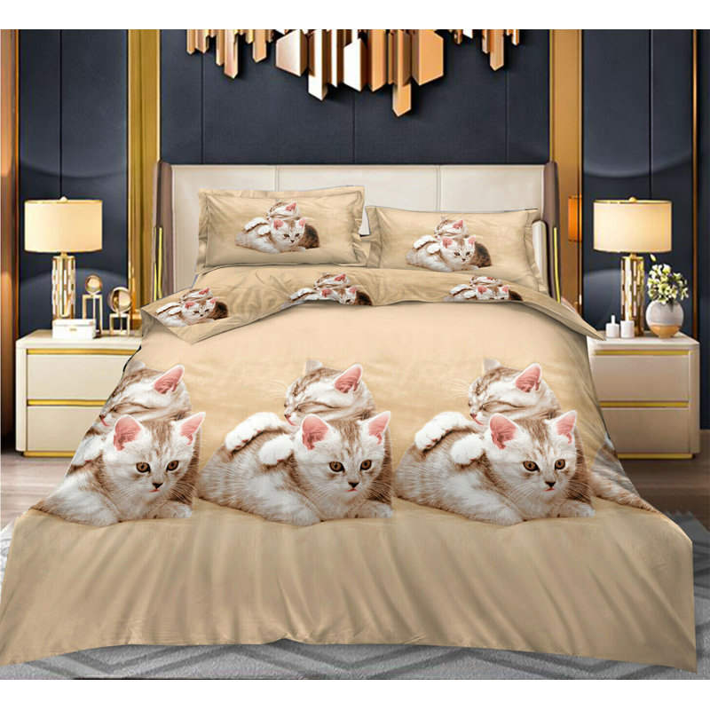 Hypoallergenic Microfibre Reversible Duvet Cover Set, Single - 1 Standard Pillowcase