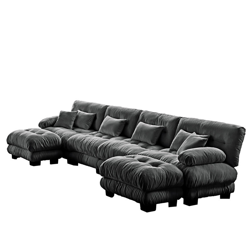 Canapé modulaire modulaire avec repose-pieds convertible