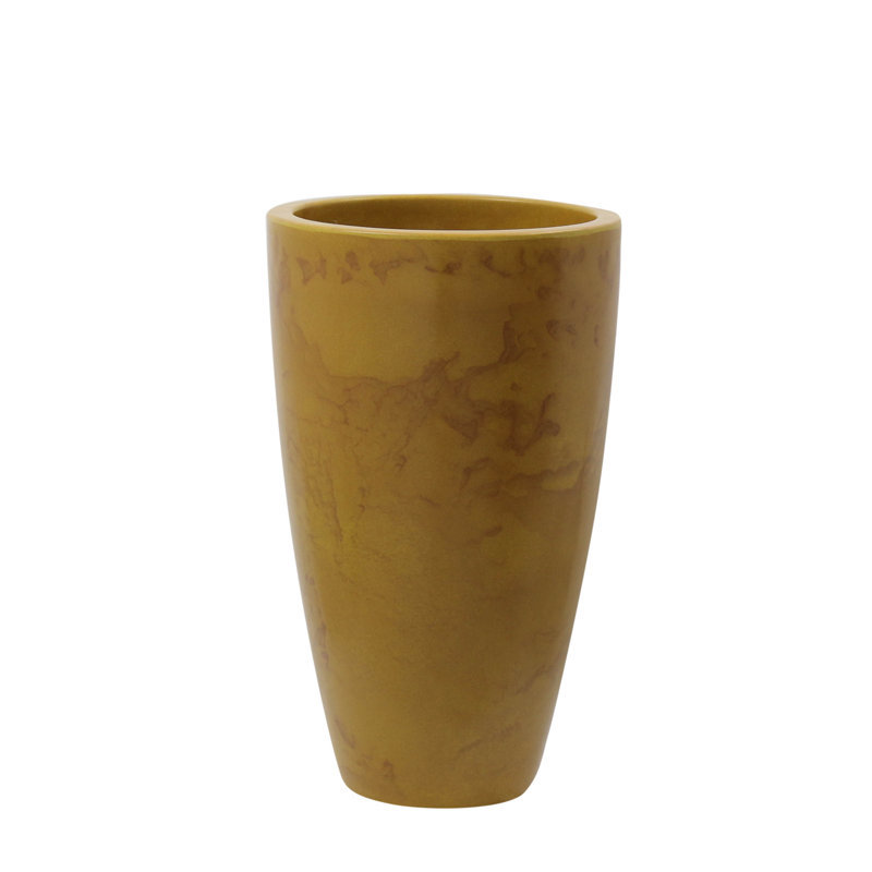 ECOBO Eco-Friendly Round Pot Planter, VicenzaIndoor/Outdoor use,Four Season Use, Amber, 27.6" H x 15.7" W x 15.7" D