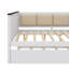Lit de jour double avec supports de rangement, dossier rembourré, port USB et lit gigogne-161436636