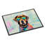 Chocolate Labrador Hippie Dawg Doormat-2089335258