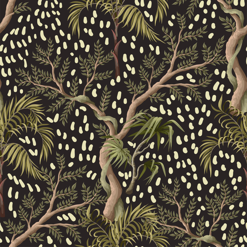 Jungles Trees by Yulimuli - Wrapped Canvas Print, 122cm H x 122cm W x 3.8cm D