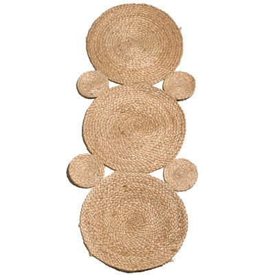 Chemin de table cercles jute tressé