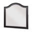 Miroir de commode Vix, cadre arqué classique 39 x 42, bois brun anthracite
