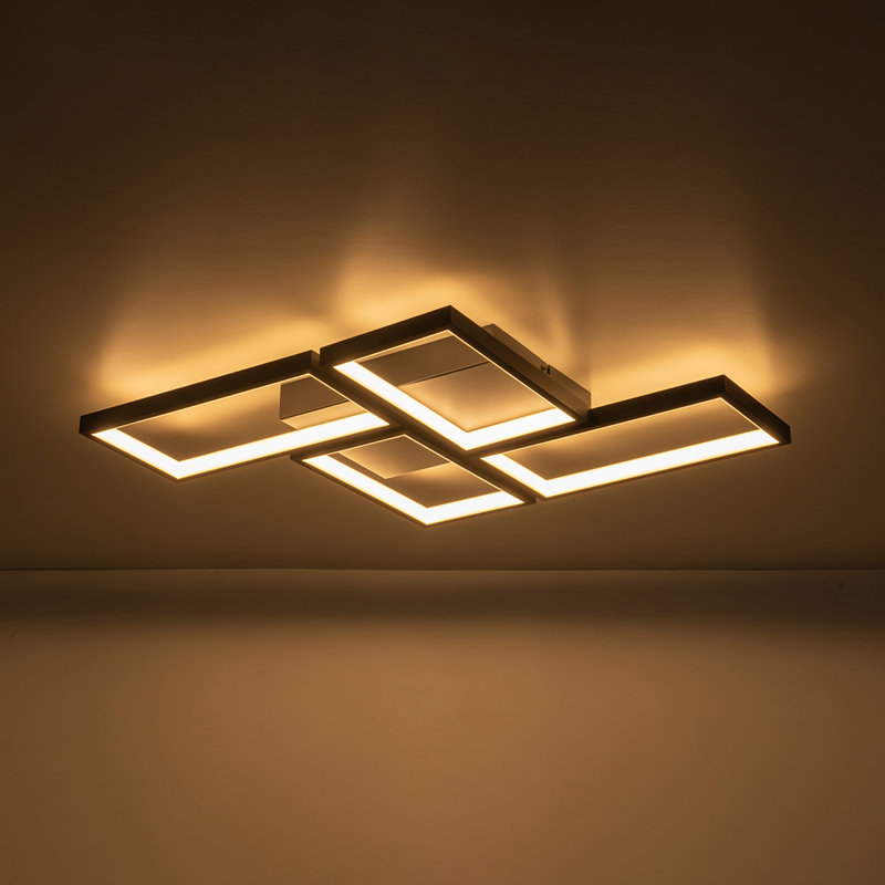 Plafonnier semi-encastré 4 lumières DEL