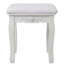 Ensemble de coiffeuse avec miroir et tabouret coussiné White Princess-696628954