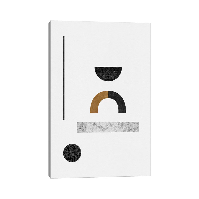 Abstract Geometric III by Orara Studio - Wrapped Canvas Print, 20.32 cm H x 30.48 cm W