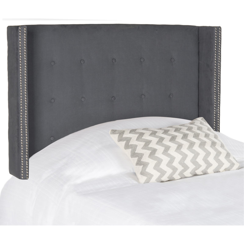 Burch Upholstered Headboard, Full, Velvet Gray