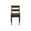 Chaise de salle à manger, hauteur 37 po, ensemble de 2, rembourrée, latérale, salle à manger, cuisine, bois brun, tissu brun, transitionnel